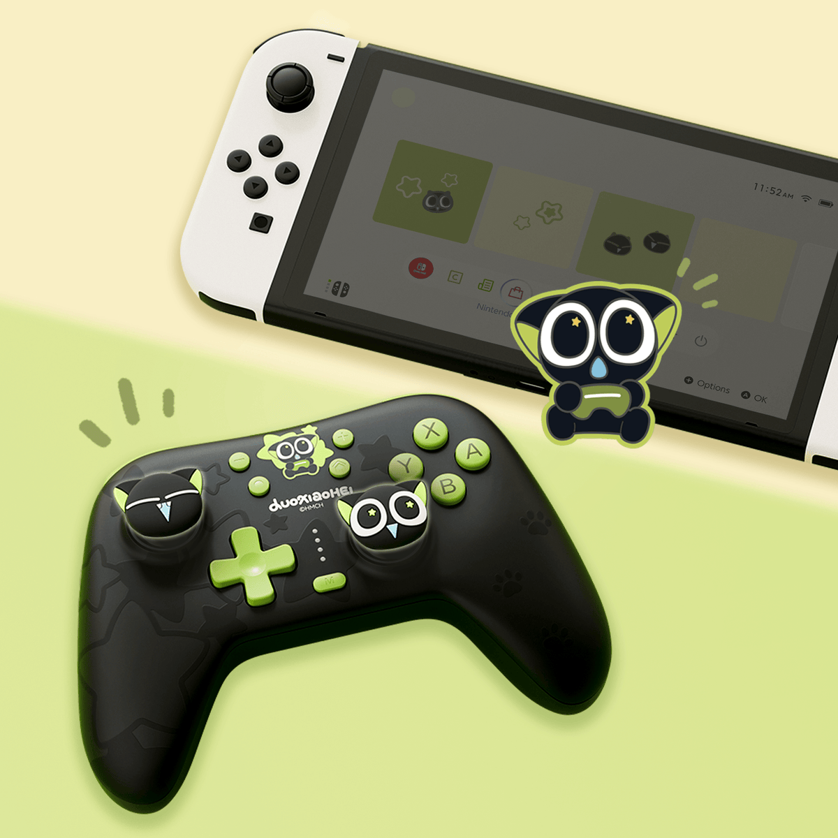 Luo Xiao Hei Wireless Controller - Multi-Platform, RGB, Gyro