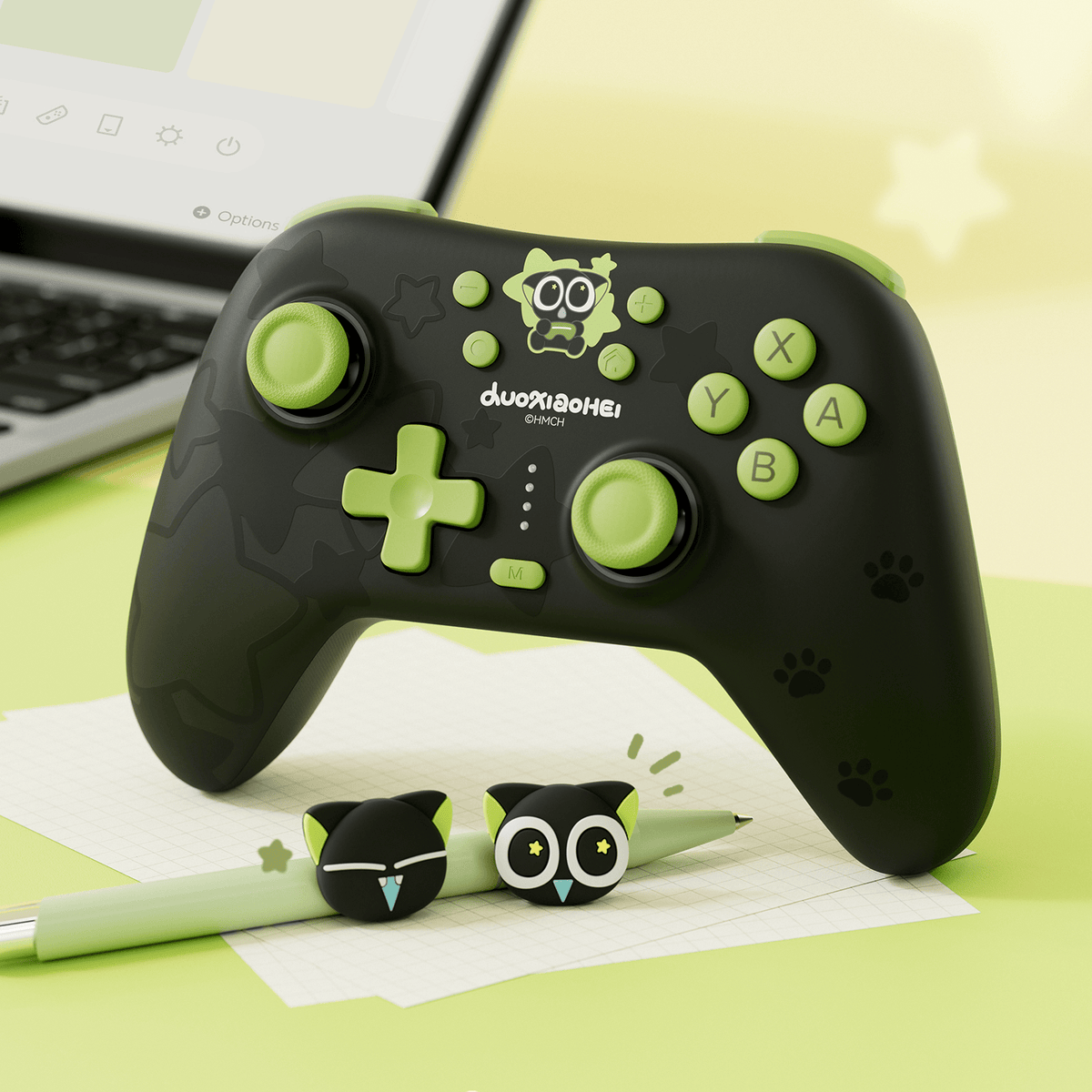 Luo Xiao Hei Wireless Controller - Multi-Platform, RGB, Gyro