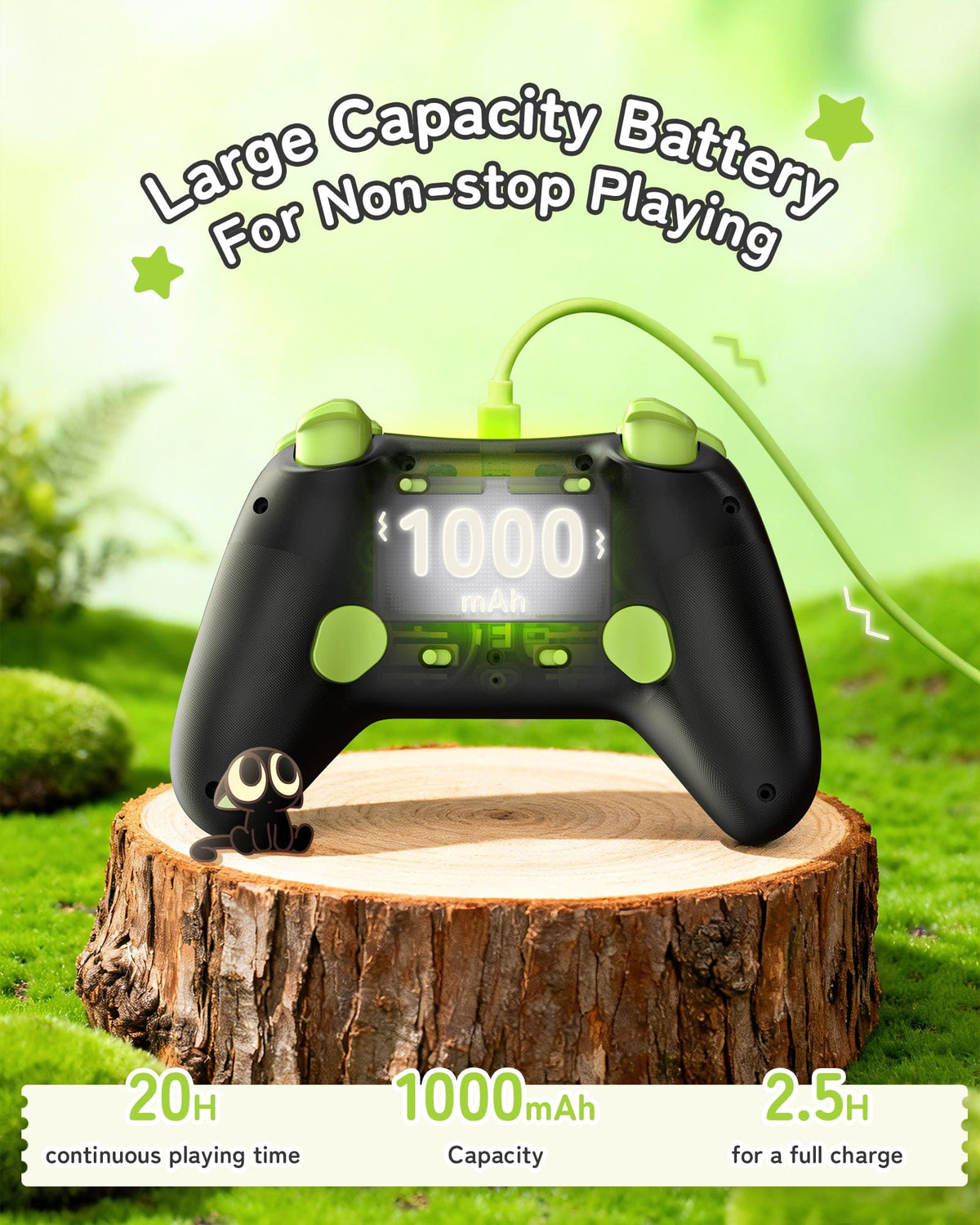 Luo Xiao Hei Wireless Controller - Multi-Platform, RGB, Gyro