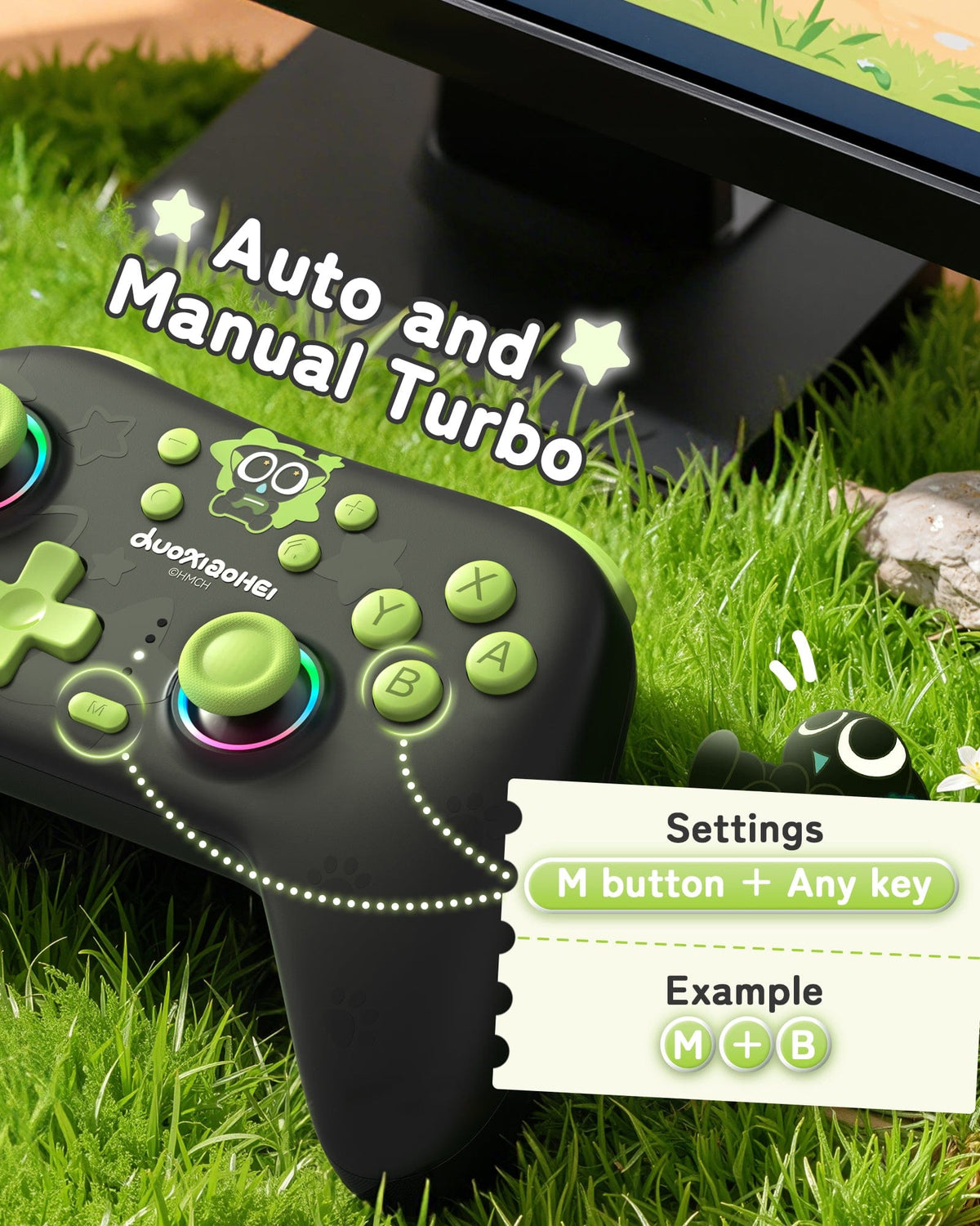 Luo Xiao Hei Wireless Controller - Multi-Platform, RGB, Gyro