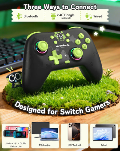 Luo Xiao Hei Wireless Controller - Multi-Platform, RGB, Gyro