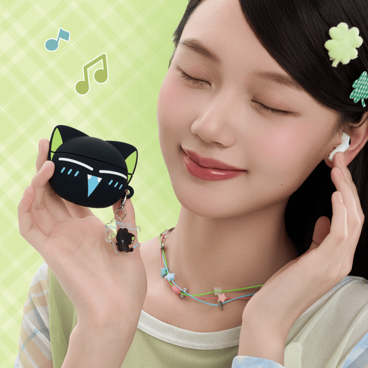 Luo Xiaohei Meow Beat Protective Case for AirPods 4