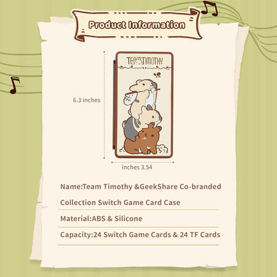 TEAM TIMOTHY Portable Game Card Case